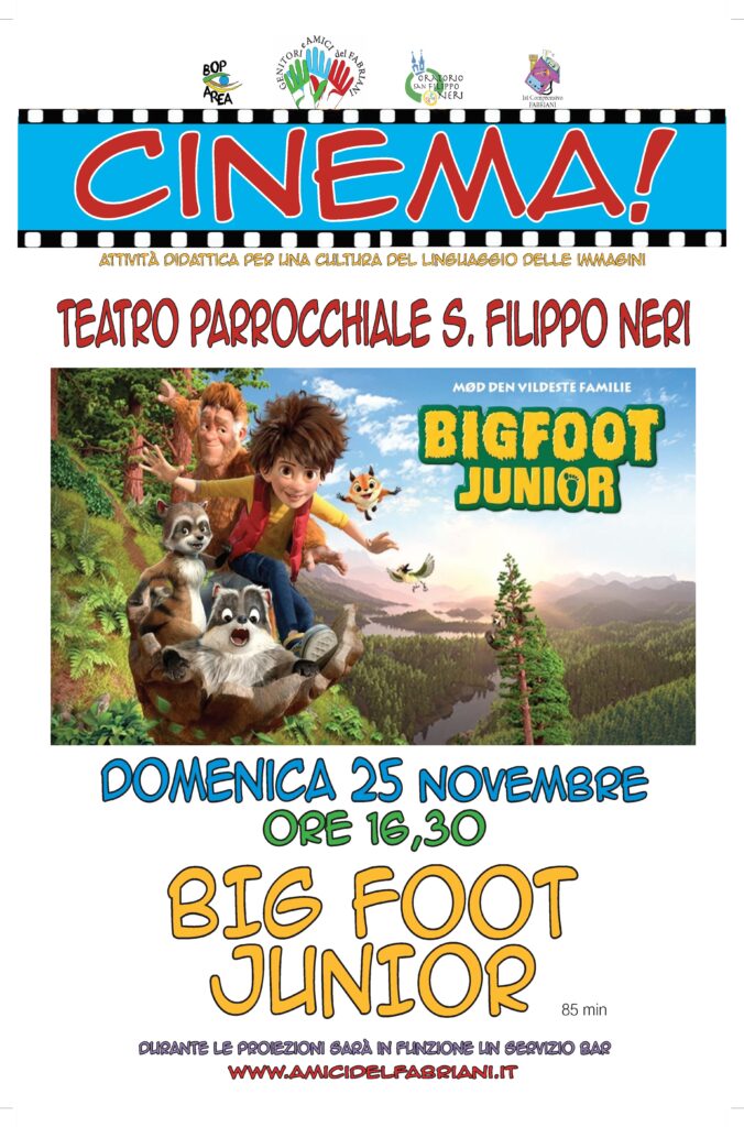 DOMENICA 25 NOVEMBRE  2018 AL CINEMA CON IL FILM: BIG FOOT JUNIOR