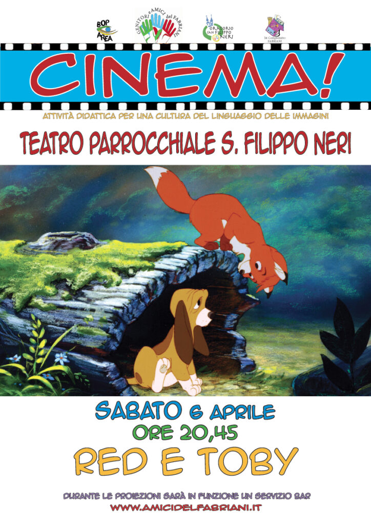 SABATO 6 APRILE 2019 AL CINEMA CON IL FILM: RED & TOBY