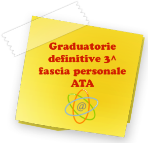 PUBBLICAZIONE GRADUATORIE DEFINITIVE DI ISTITUTO DI III^ FASCIA PERSONALE ATA – TRIENNIO 2024/2027 (D.M. N. 89 DEL 21/05/2024)